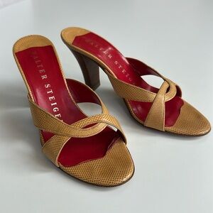 Walter Steiger Textured Leather Sandals Size 8